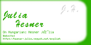 julia hesner business card